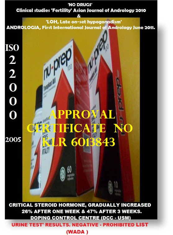 ISO 22000 2005 Nu-Prep 100 ( Water Soluble Extract-Freeze Dried) patent US,EU longjack