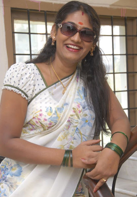 Shyamala Hot Stills In White Saree 5