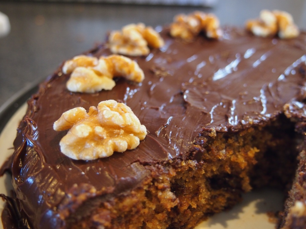 Just Desserts Here Chocolate Walnut Cake Recipe (LF) (GF)