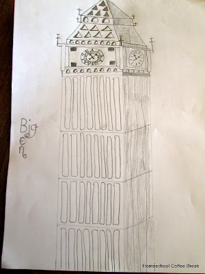 Big Ben on the Virtual Refrigerator art link-up hosted by Homeschool Coffee Break @ kympossibleblog.blogspot.com