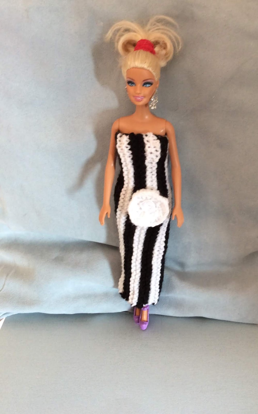 Taffy Lass Knits Barbie Vertical Stripe Dress
