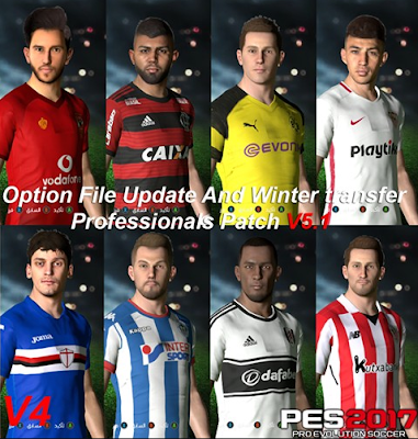 Option File PES2017 Update Professionals Patch V5.1 by Eslam