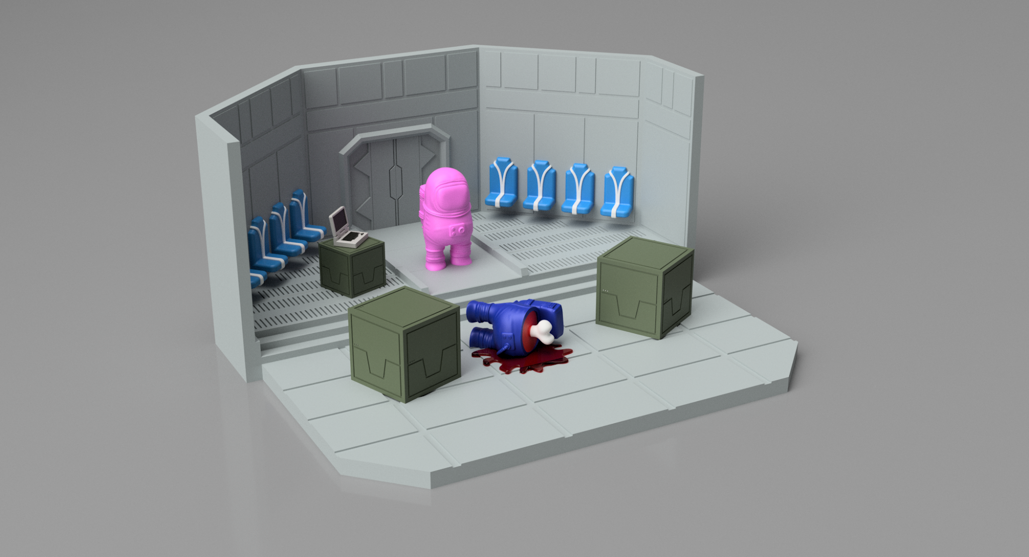 Among Us Waiting room for Weksters Mini Work in Progress