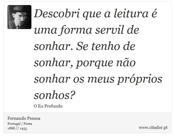 Frase: Fernando Pessoa