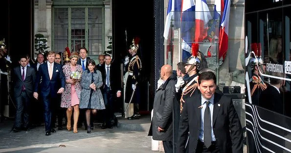 King Willem-Alexander and Queen Maxima of The Netherlands attend an strategic business dialogue at Les Docks in Paris, France