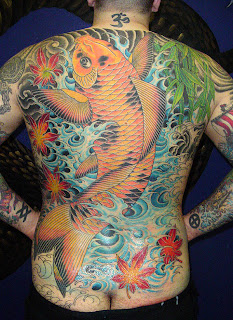 koi fish tattoo, tattooing