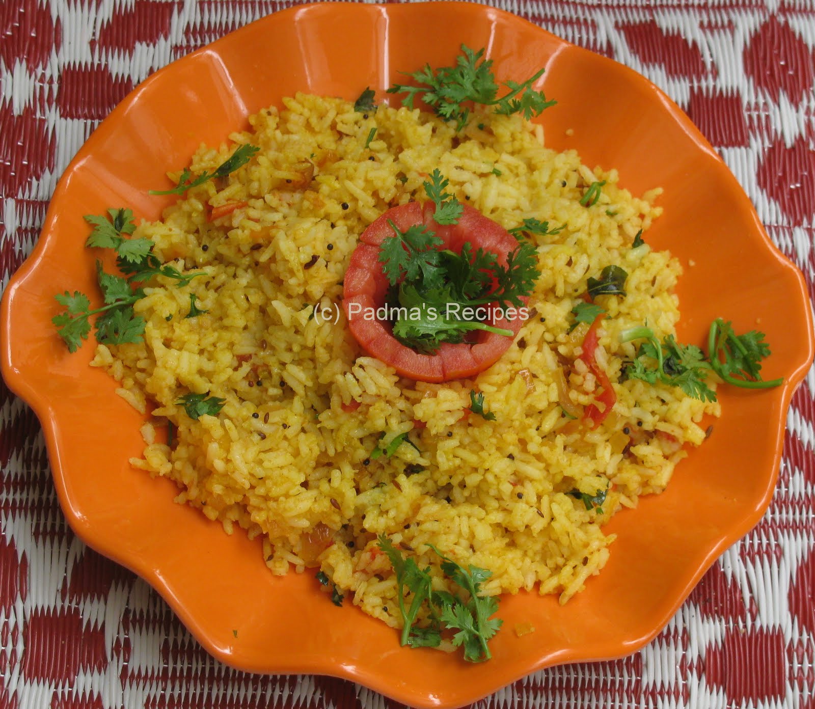 Padma's Recipes: TOMATO RICE - Version 3