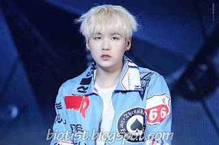 Suga BTS Photo With Blonde Hairstyle Suga BTS Photo With Blonde Hairstyle