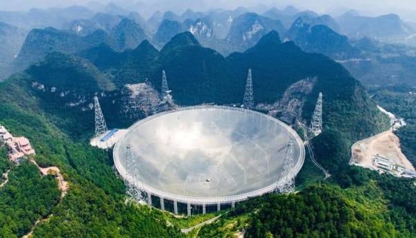 Its size corresponds to 30 stadiums and China is the world's largest telescope