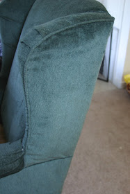 make bake and love: Re-Upholstering a Wing Back Chair, Part 1: Taking