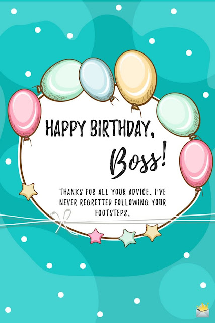 happy birthday saying for Boss