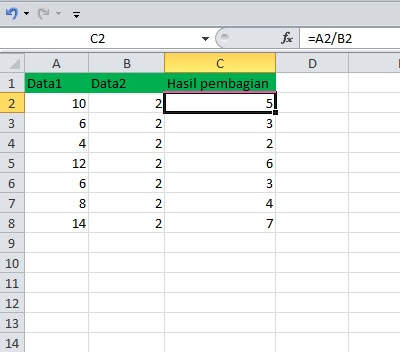 hasil pembagian refrensi sel