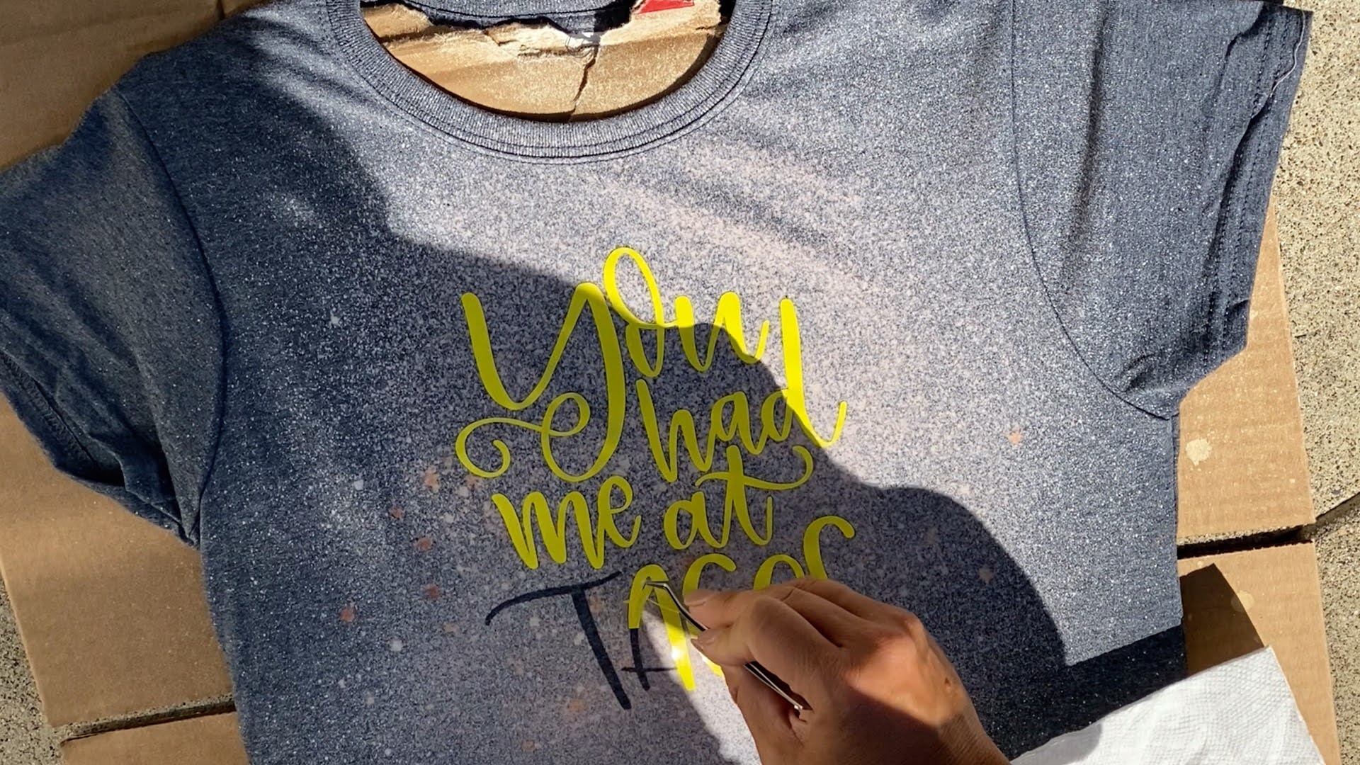 How to Do Bleach Shirts with Vinyl Silhouette School