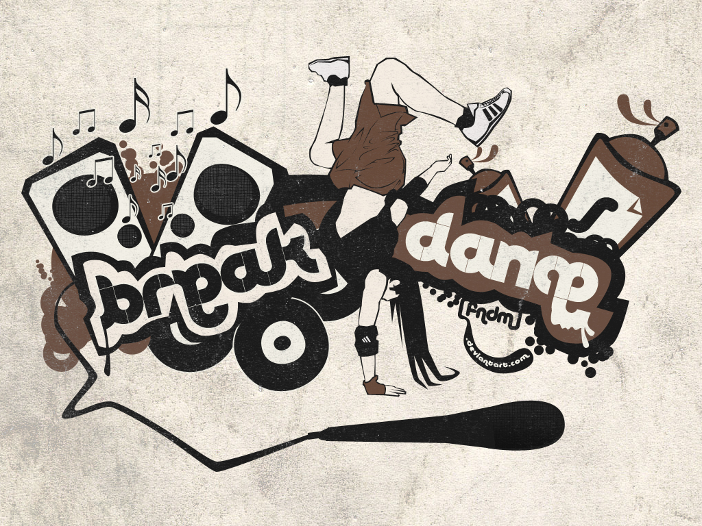 Urbannation Hip Hop Break Dance Illustration Wallpaper