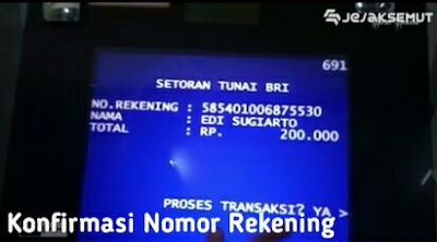 Konfirmasi Nomor Rekening