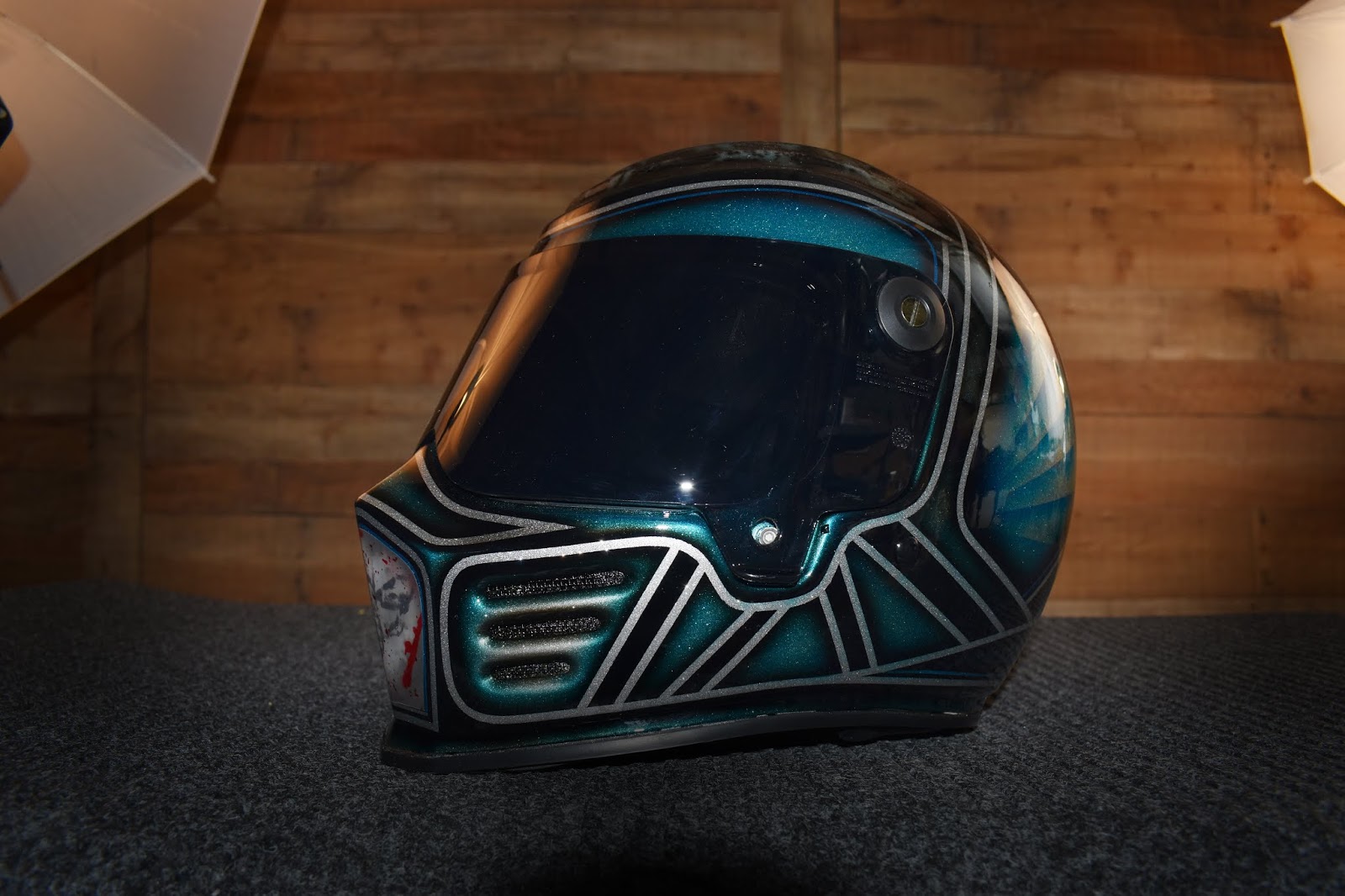 Online Motorcycle Paint Shop Custom Painted Simpson Helmet Silence of