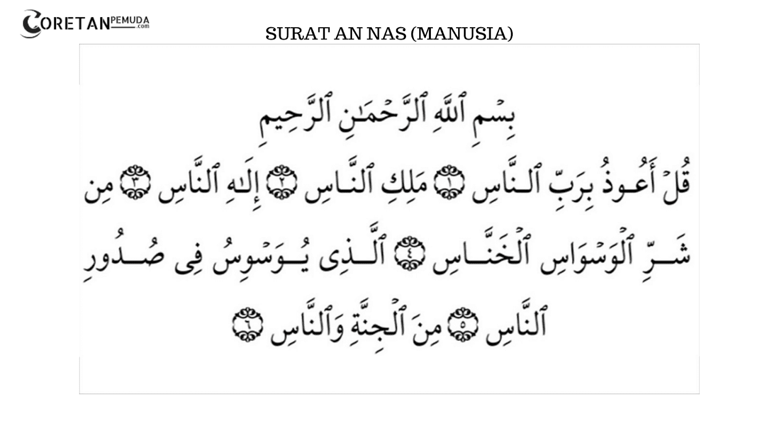 Bacaan Surat An Nas Arab Latin Terjemahan Artinya