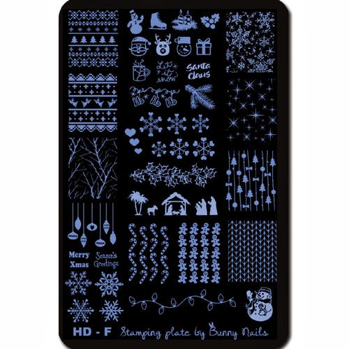 Lacquer Lockdown - new stamping plates 2013, new image plates 2013, new stamping plates, nail art, stamping, bundle monster, new plates 2013, holiday nail art, christmas nail art, thanksgiving nail art, new years nail art, floral nail art, roses, birds, snowmen, reindeer, fireworks, intarsia sweater nail art, cornucopia nail art, indie plate makers, bunny nails, bunny nails HD-E, konad, bunny nails HD-F plate, gingerbread men, ornaments, winter nail art