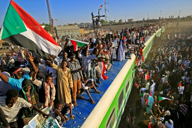 Sudanese celebrate their freedom from dictatorship. PHOTO | BMS