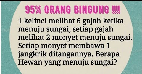 Jawaban Teka Teki 1 Kelinci Melihat 6 Gajah Ketika Menuju Sungai Karakteristik Pribadi