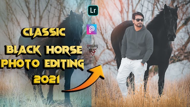 CLASSIC BLACK HORSE / Photo Editing Tutorial in Picsart/Picsart 2021 