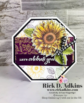 I have a fun Fall themed Hexagon Card using the Celebrate Sunflowers Stamp Set from Stampin' Up! to share with you today.