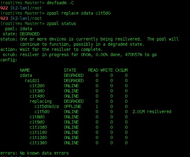 Daren Sefcik: Replace a failing drive in a ZFS Zpool
