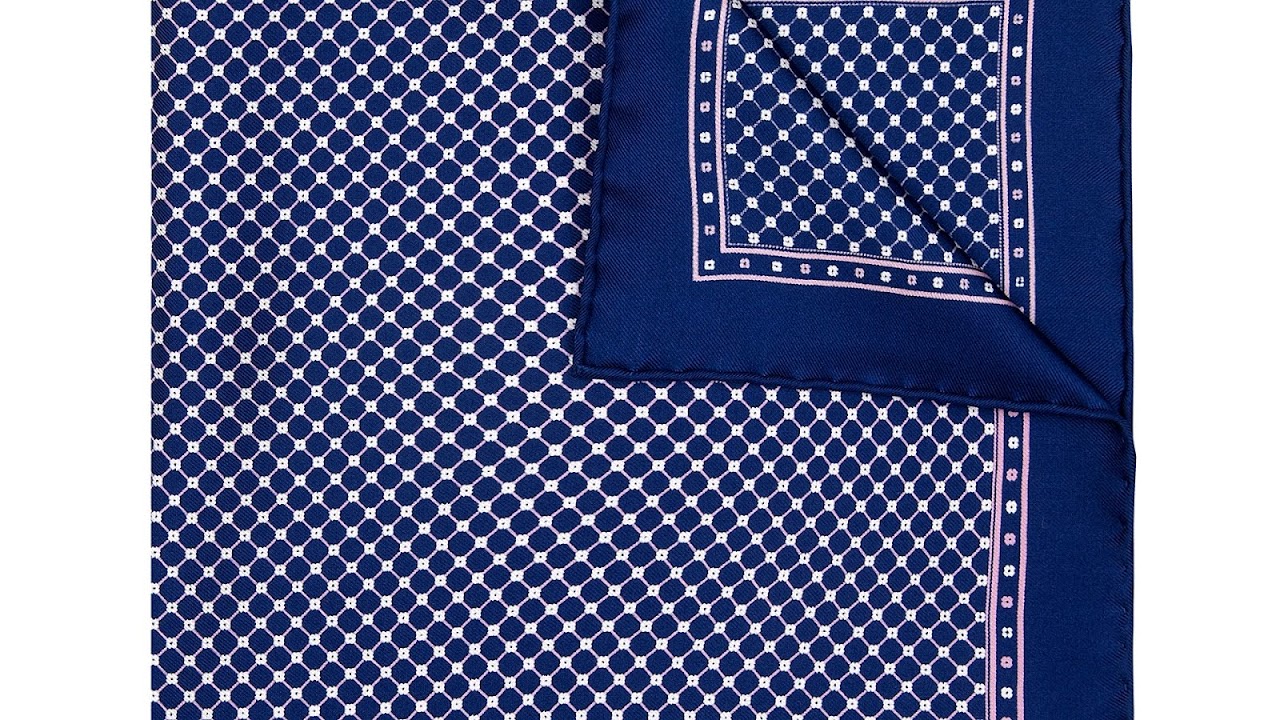 Pink And Blue Pocket Square - Pink Choices