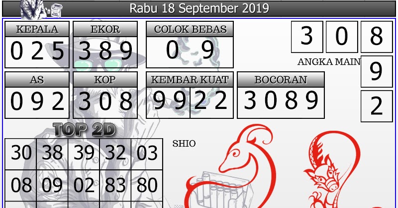 Info Prediksi Togel Prediksi Togel Singapore 18 September 2019