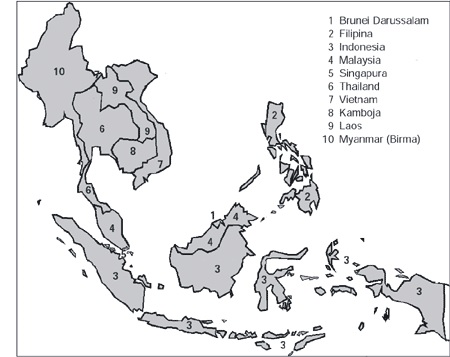 Letak geografis asia tenggara sangat menguntungkan negara-negara di kawasan tersebut, keuntungan let