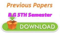 KASHMIR UNIVERSITY | Download Previous Year BG 5th Semester Papers