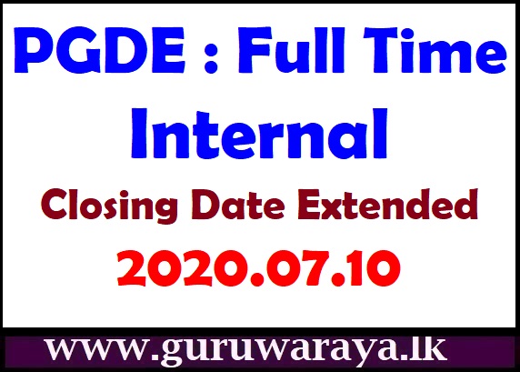 PGDE (Full Time) Closing Date Extended