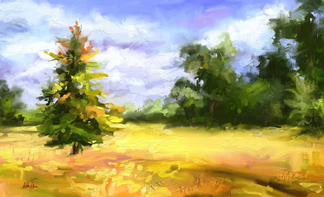 summer afternoon digital oil painting by Mikko Tyllinen
