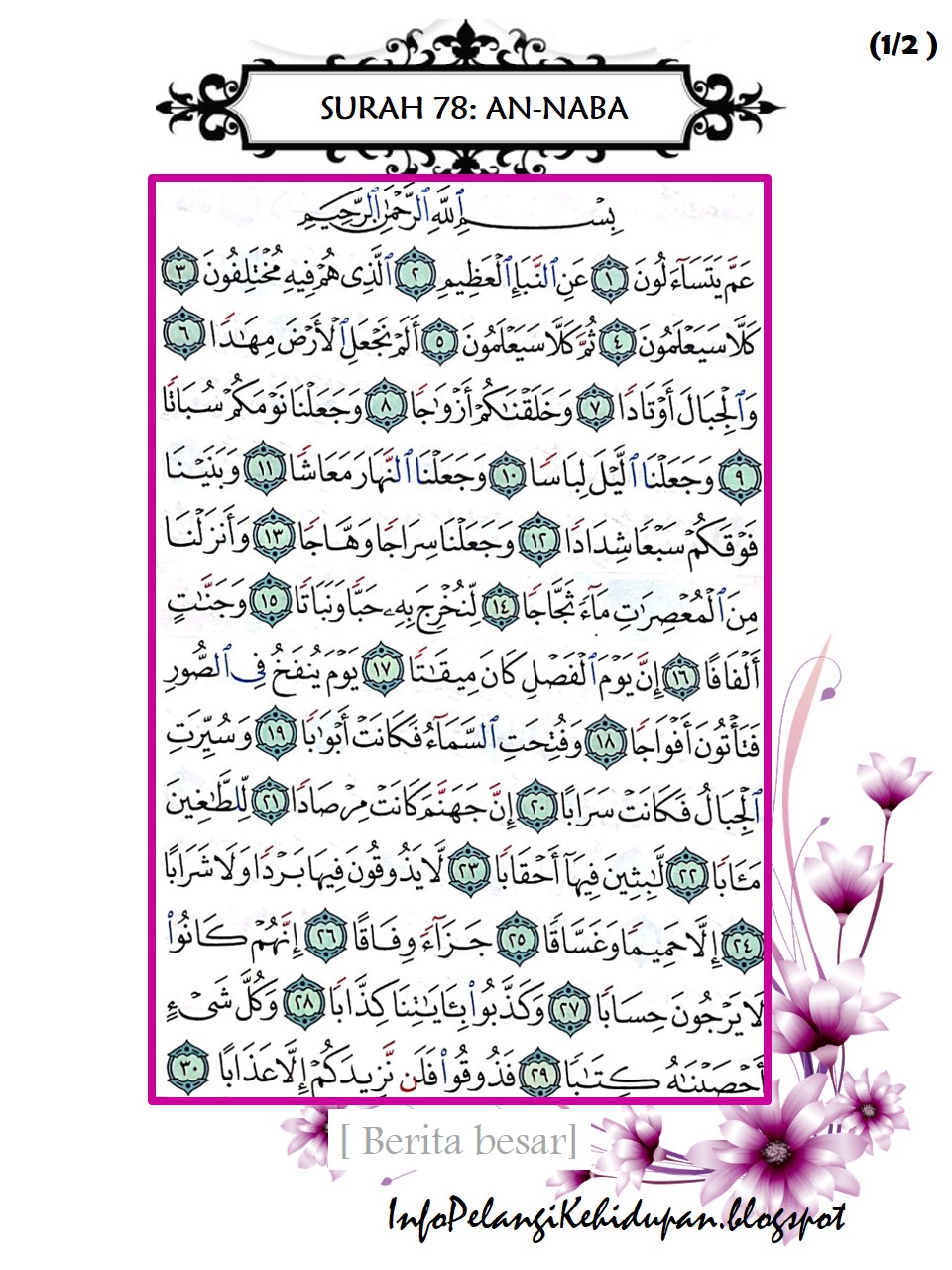 Pelangi Kehidupan Surah 78 AnNaba
