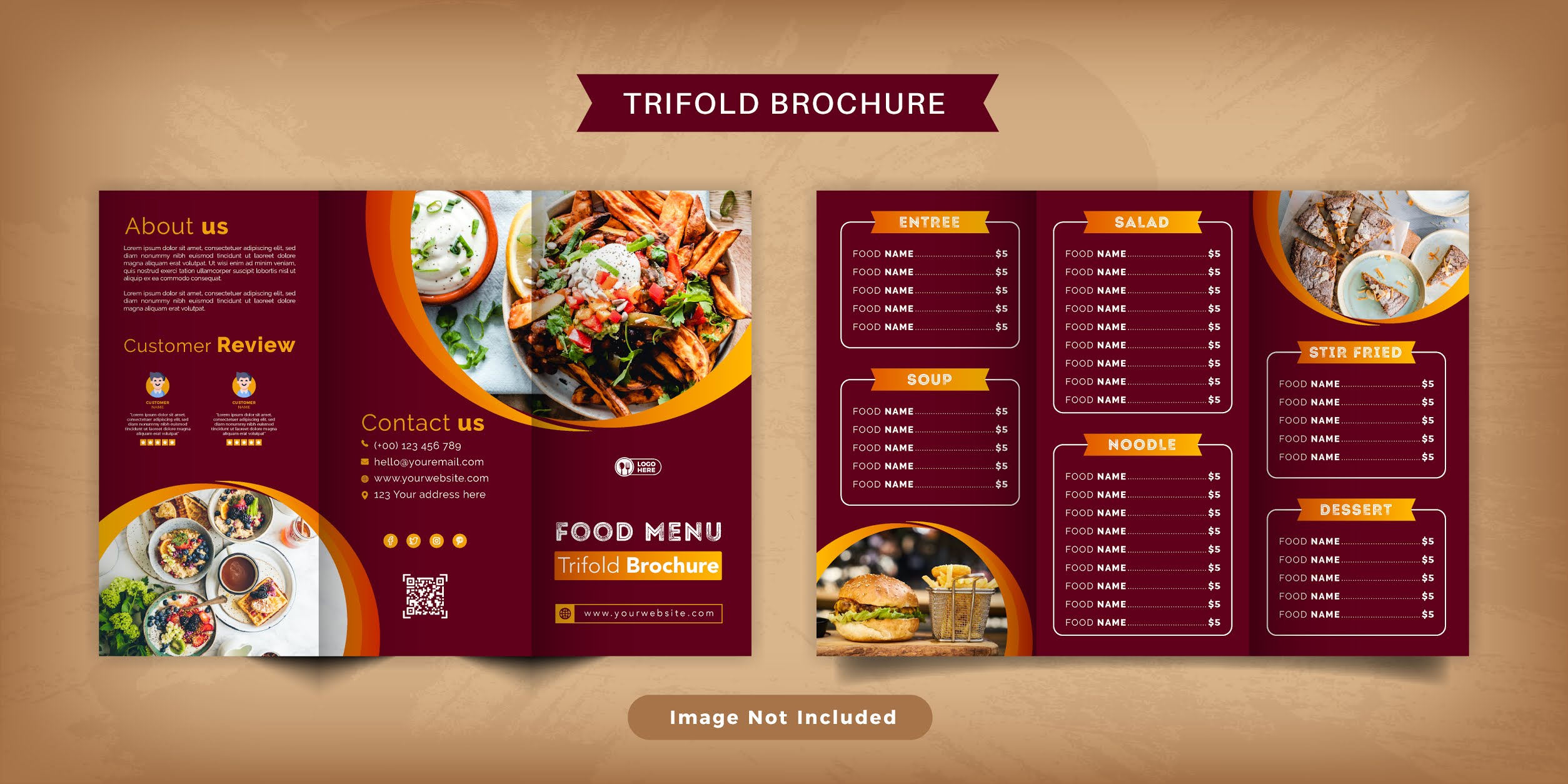 Free download food brochure 7 professional designs 2 set in vector format