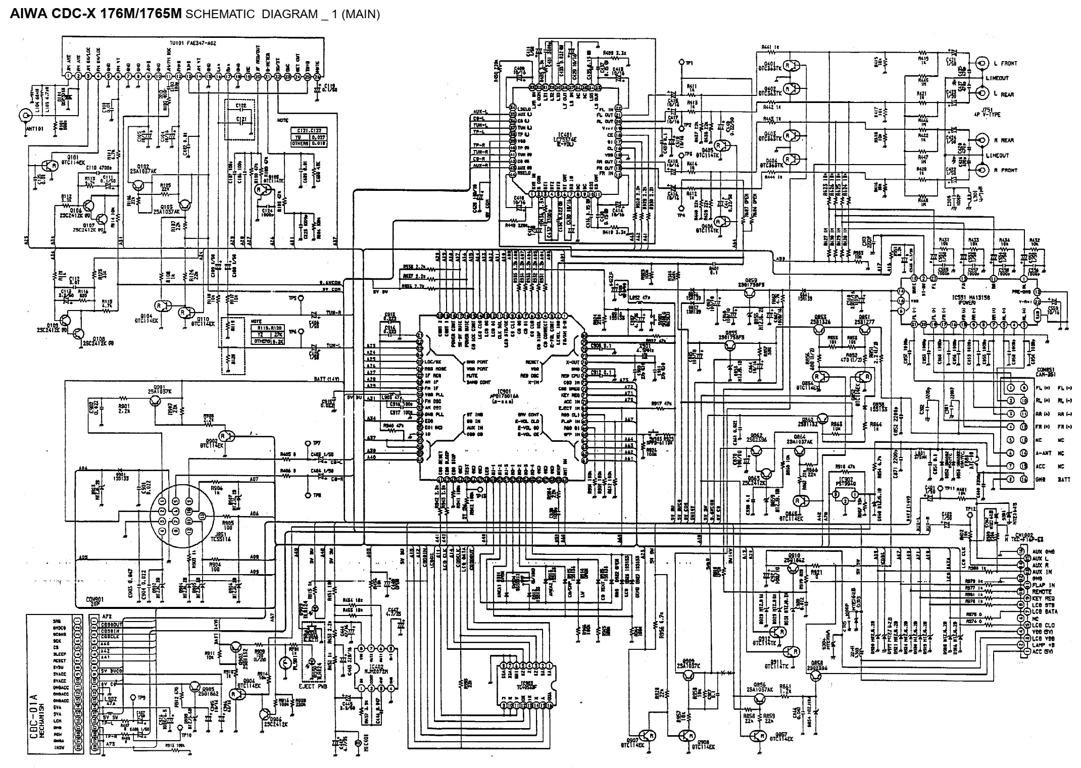 Где найти схему на aiwa z m2600 Wiring Aiwa Diagram Cdc X176M