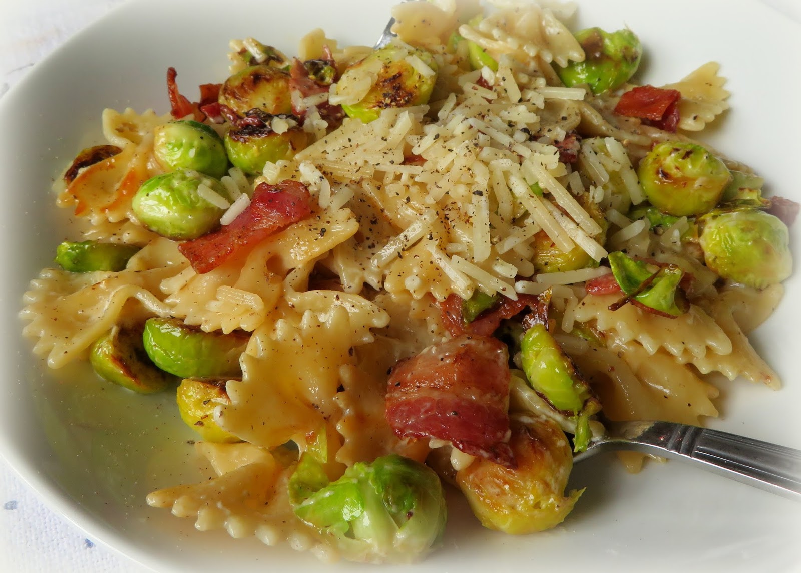 The English Kitchen Bow Tie Pasta with Sprouts & Bacon