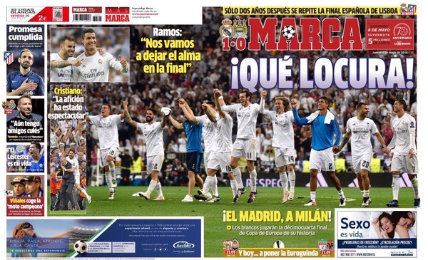 Real Madrid, Marca: "¡Qué locura!"