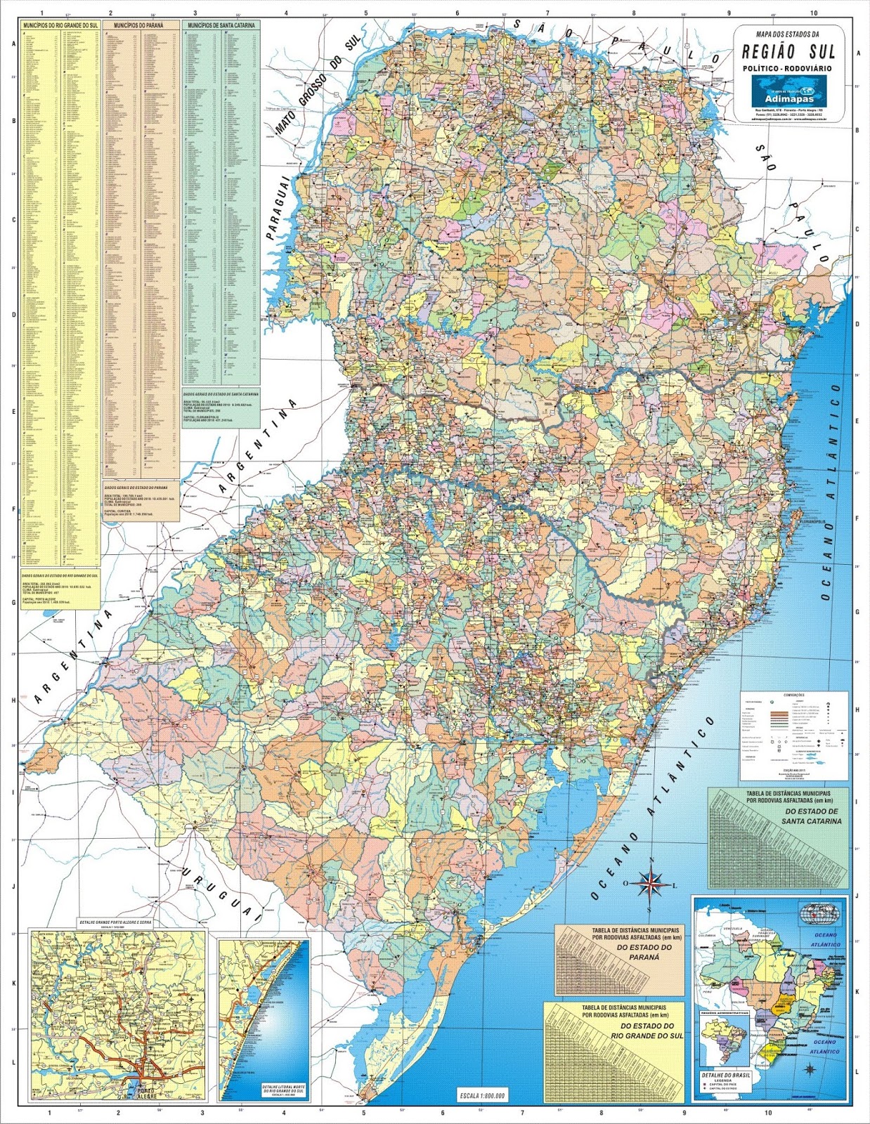 Mapa Político da Região Sul do Brasil Doc Sports™ Mapa Político da Região Sul do Brasil Doc Sports™