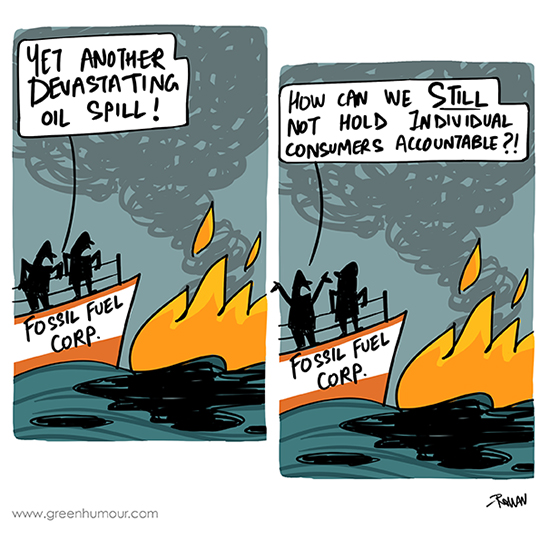 Green Humour Oil Spills and the Fossil Fuel Industry