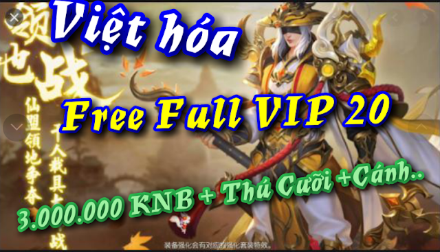 Tải game Thiên Long Kiếm 3D Việt Hóa Android & IOS | Free Full VIP20 - 3.000.000KNB + Full Thú Cưỡi & Full Cánh