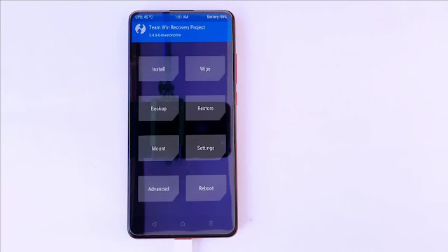 booted into twrp recovery again k20 pro on twrp recovery mode