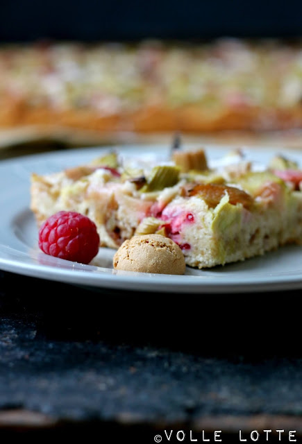 Rhabarber-Himbeer-Amarettini Kuchen // Ich backs mir im Juni | Volle Lotte Rhabarber-Himbeer-Amarettini Kuchen // Ich backs mir im Juni | Volle Lotte