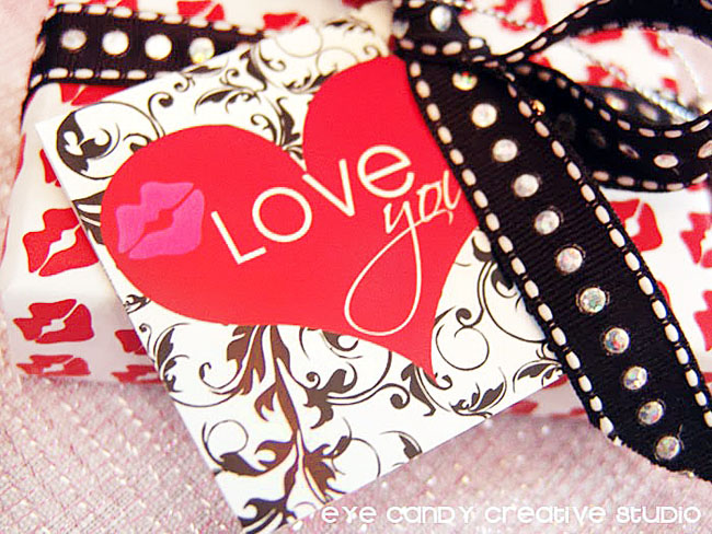 love you guft tag, valentines day gift tags, ideas for using valentines tags