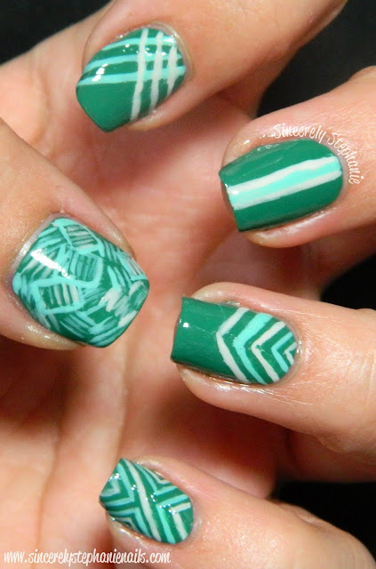 geometric nail art