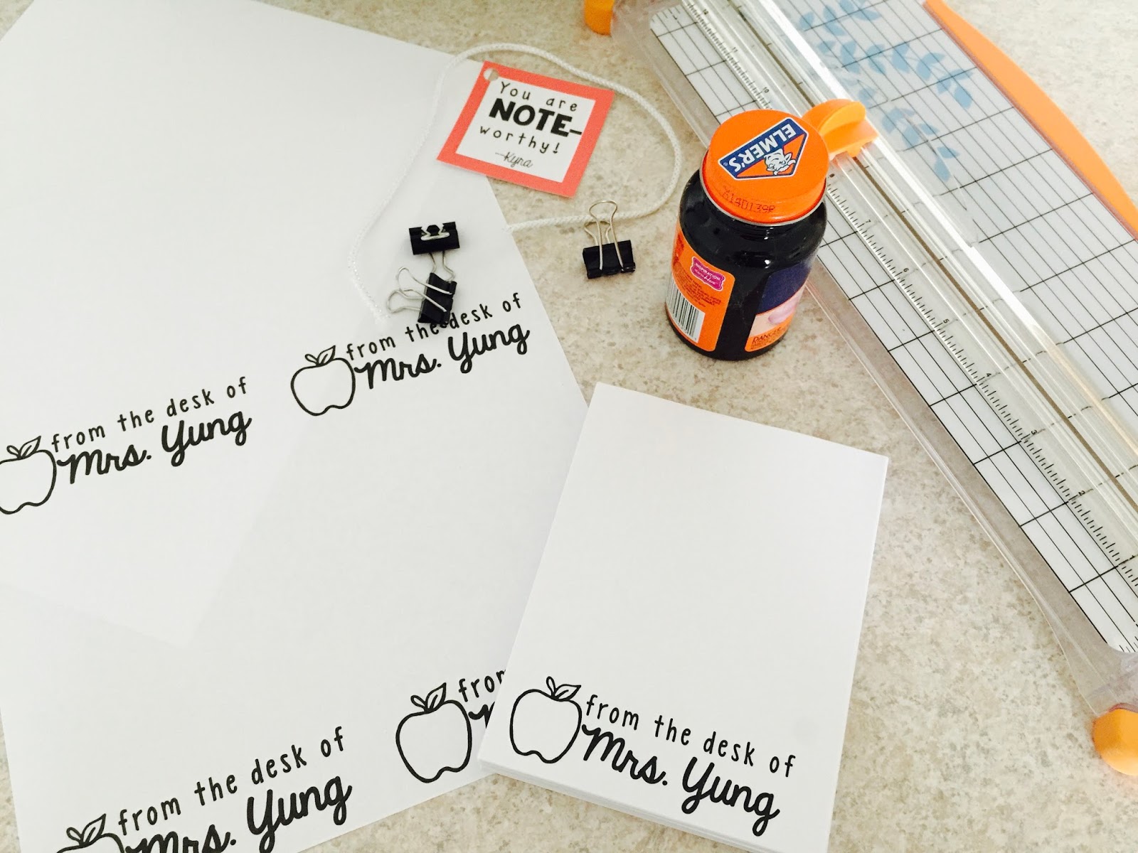 DIY Personalized Notepads The Yung Life