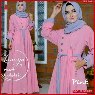SPC137L49 Lunaya Maxy Syari Gamis Dress Muslim Wanita | BMGShop