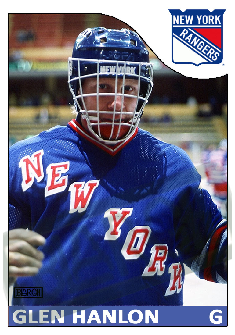 Glen Hanlon - NY Rangers  Hockey goalie, New york rangers