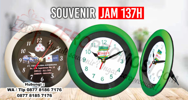 Souvenir Jam 137H Promosi, Merchandise Usaha dan Seminar Anda, Barang Promosi Jam Dinding Perusahaan, Souvenir Jam 137H Termurah