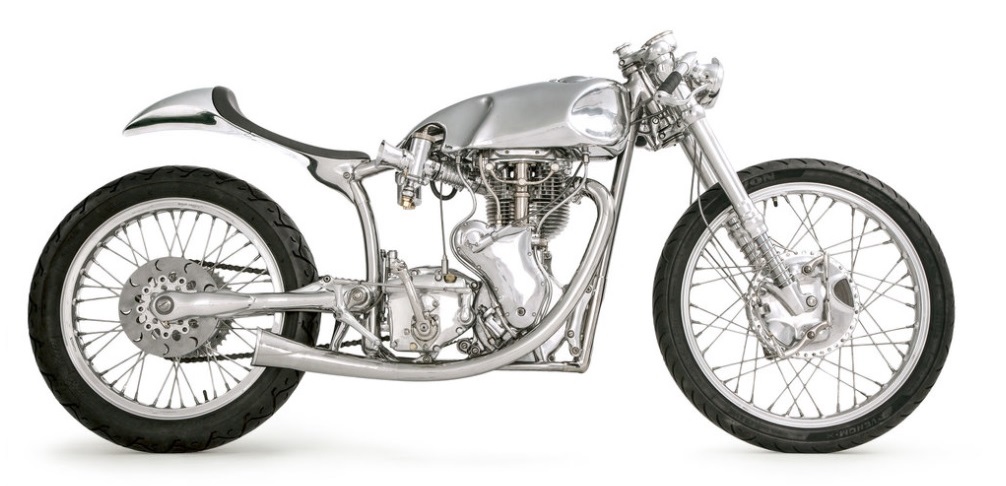 FALCON WHITE - CUSTOM AVEC UN MOTEUR DE VÉLOCETTE 1967 500CC